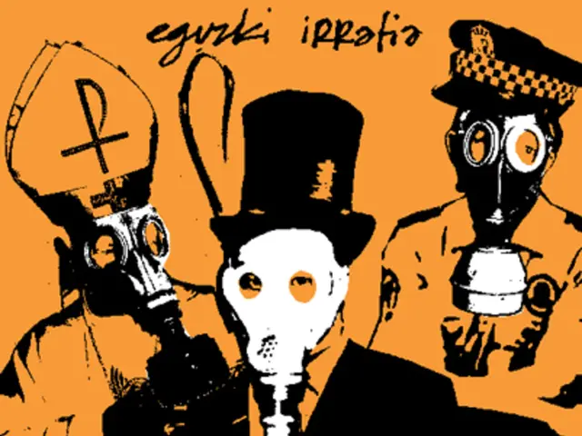 This image is a poster. In this image we can see the depictions of humans. We can also see the text...