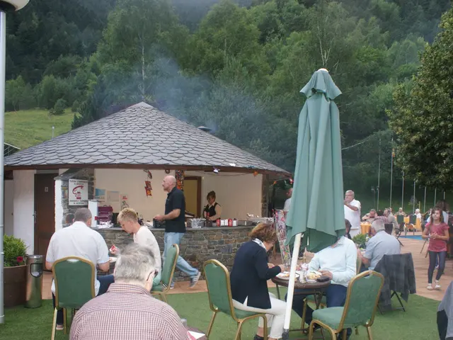 As we can see in the image there are trees, grass, street lamp, smoke, house, door, window, brown...