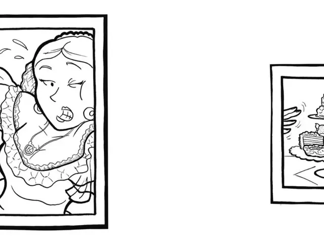 In the picture I can see an image of a woman in the left corner and there are few eatables placed...